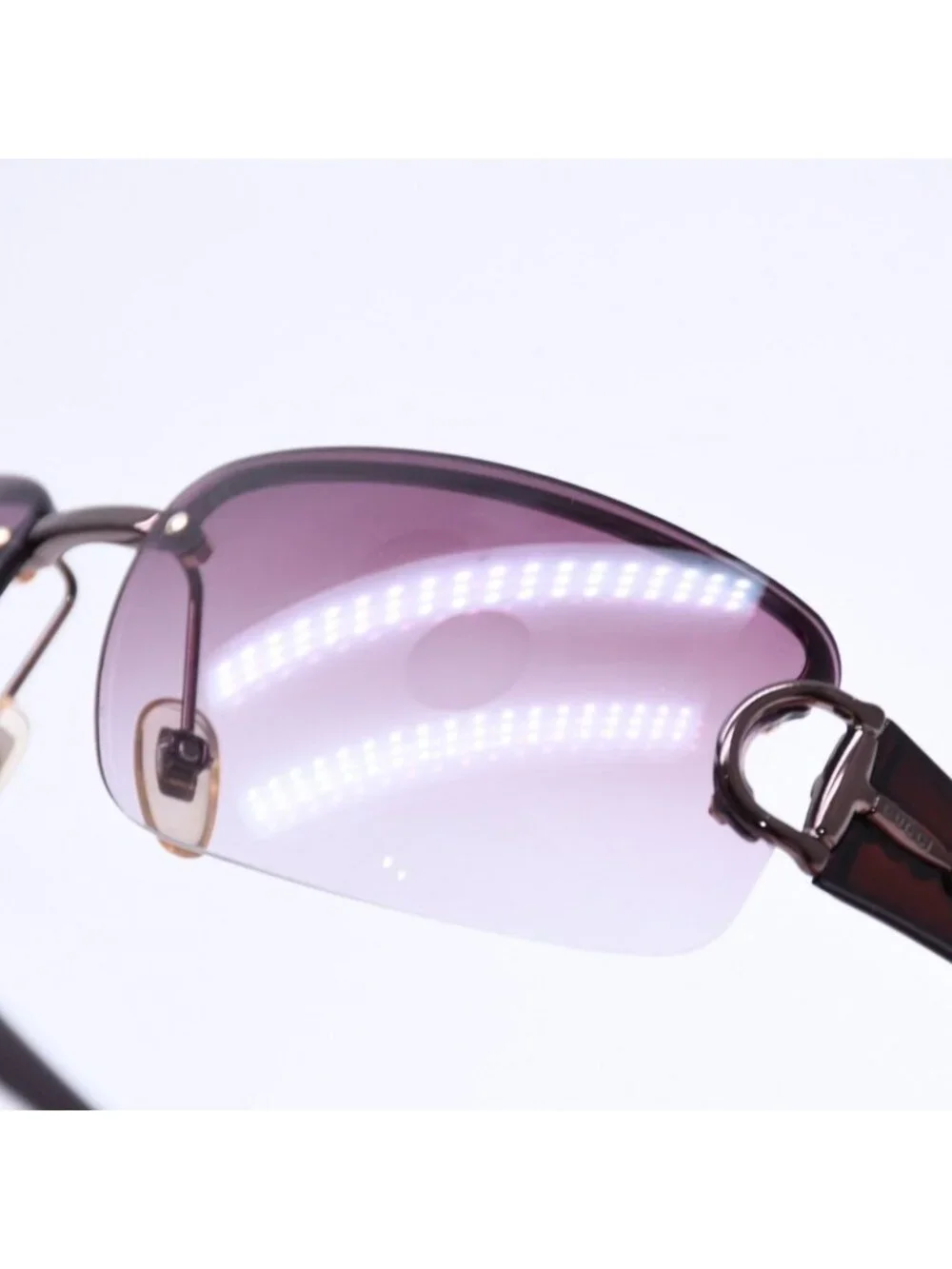 Gucci Half Rim Sunglasses Eyewear S Bkvyt Horsebit Brown